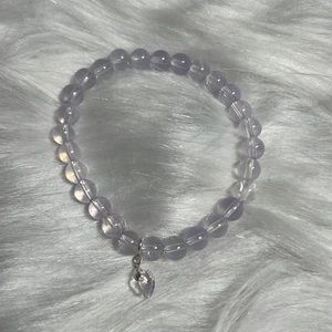 High quality lavender moon quartz beaded bracelet